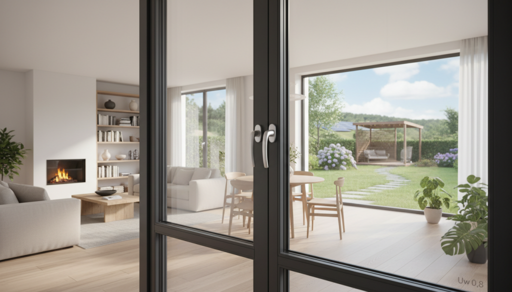 Effiziente Fenster mit niedrigem Uw Wert