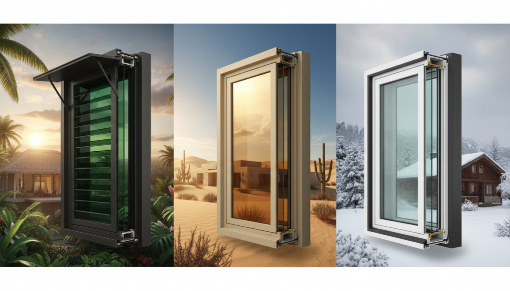 Fensterauswahl für unterschiedliche Klimazonen