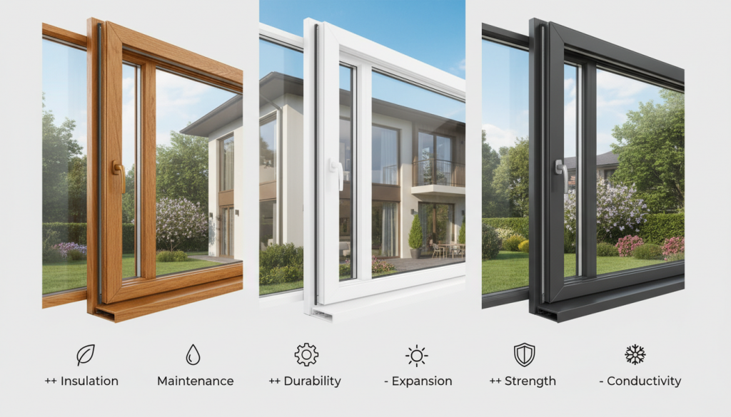 Fenstermaterialien Vergleich