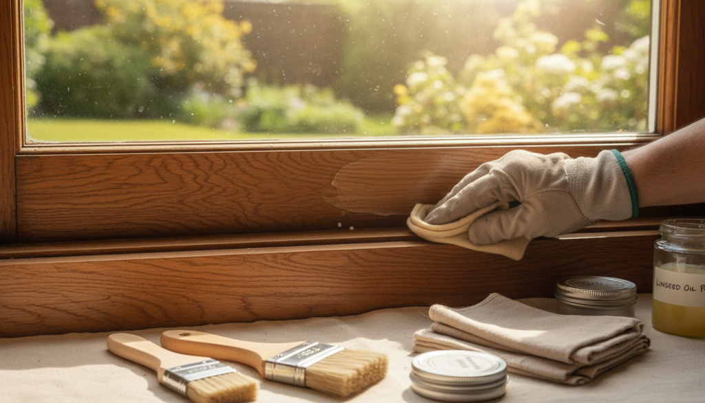 Holzfenster Pflege
