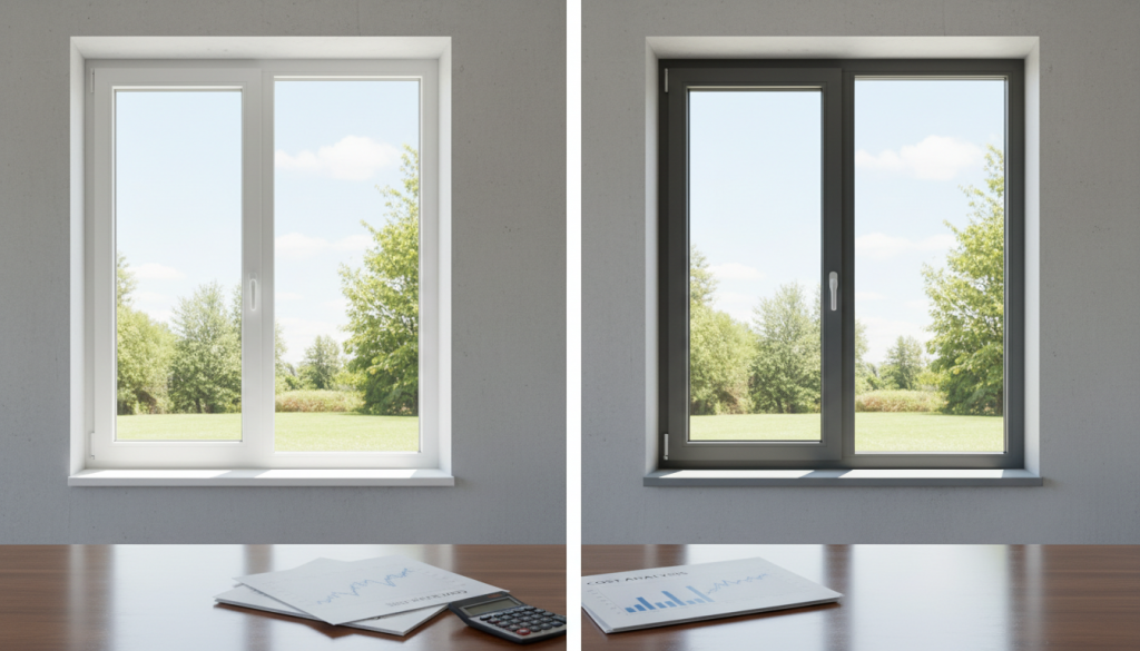 Kostenvergleich Fenster aus Kunststoff und Aluminiumfenster