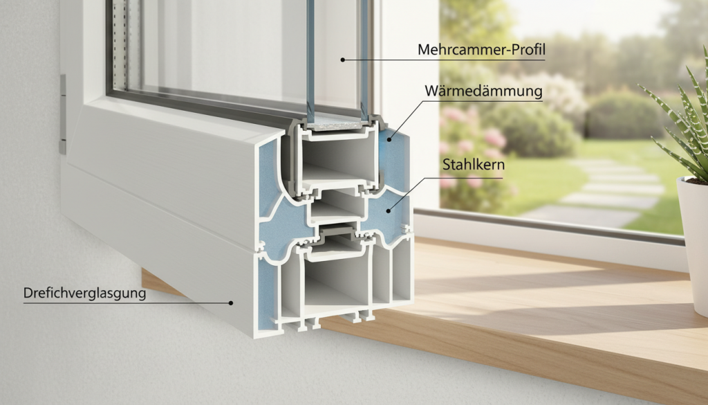 Mehrkammer-Kunststofffenster