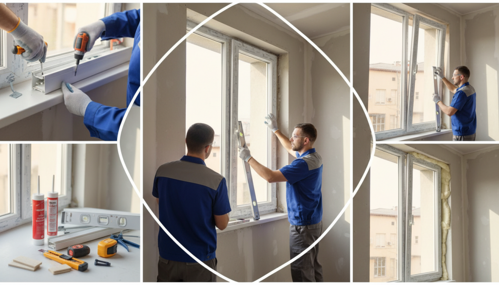 Montage von Kunststofffenstern