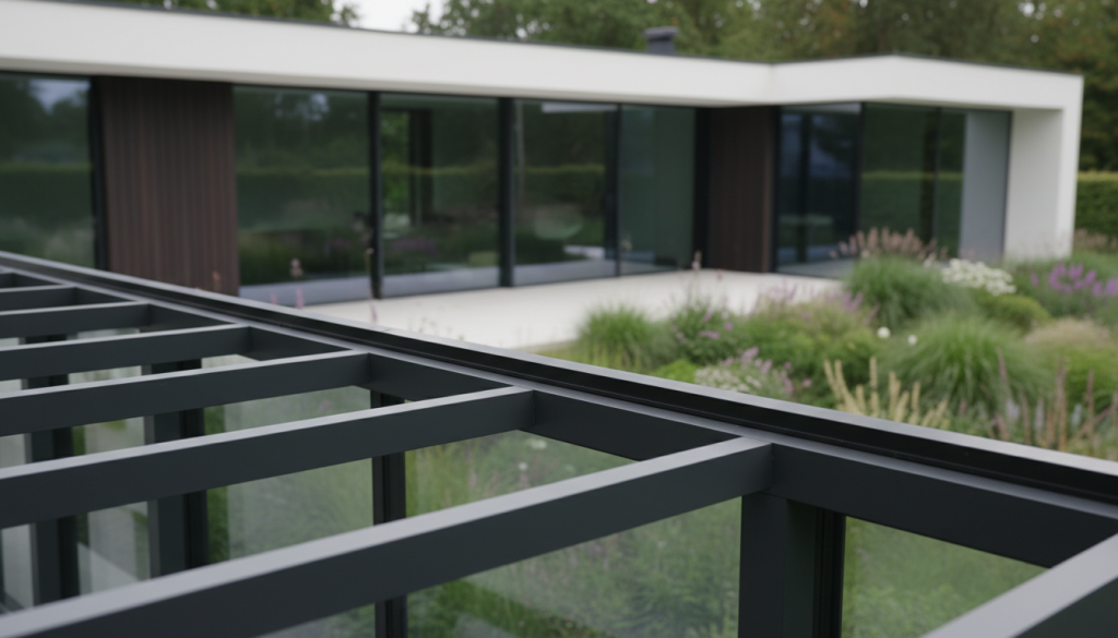 anthrazitfarbene Fensterprofile