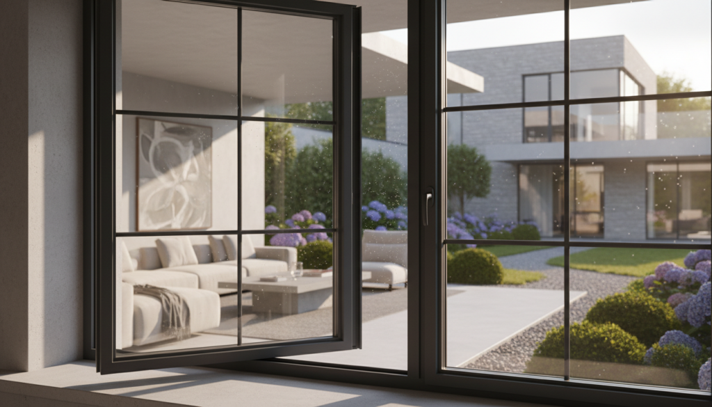 moderne Fenster anthrazit